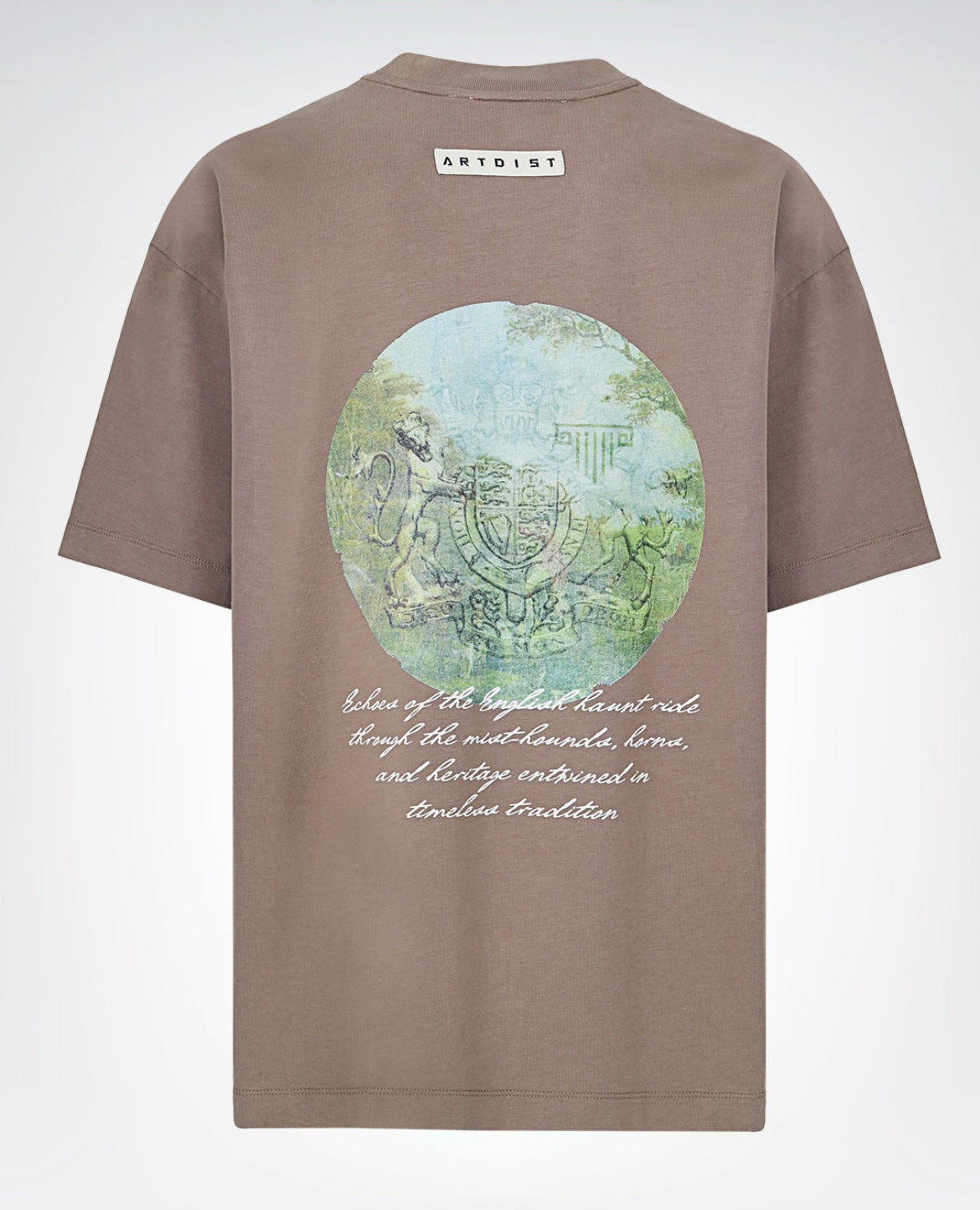 Artdist emblem taupe t shirt