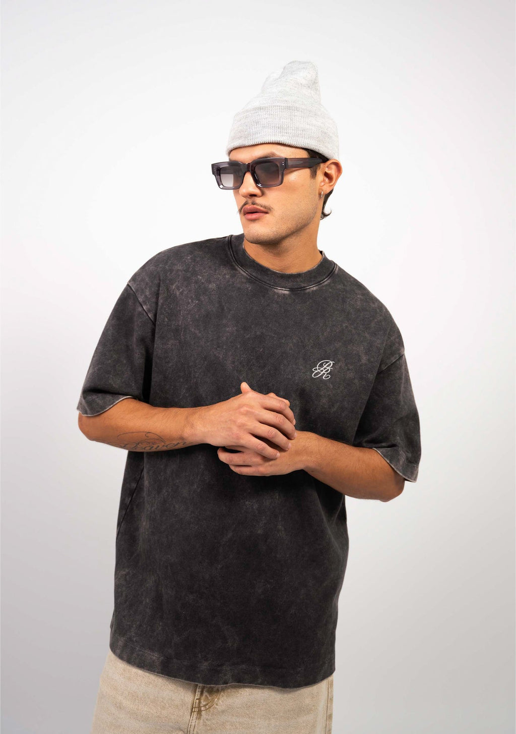 Pure Washed Black Logo T-Shirt PUR22618