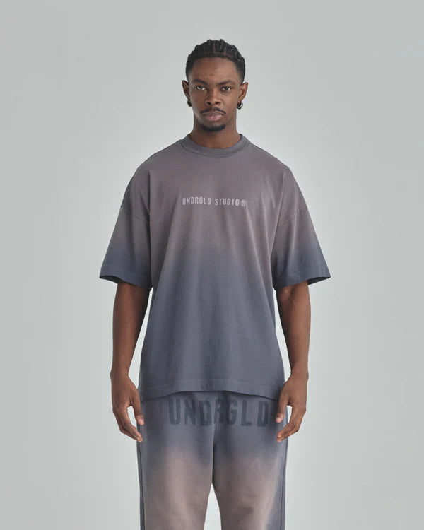 Undergold Spring Worn Logo Tshirt Sandblast Gray