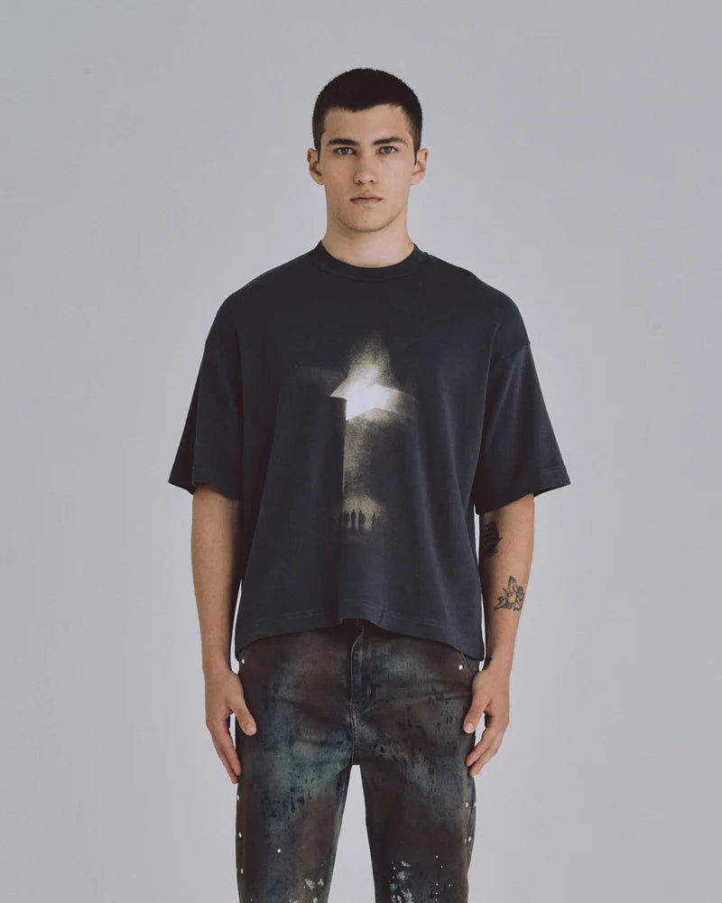 Undergold 94' Crosslight Boxy Fit Tshirt Vintage Gray