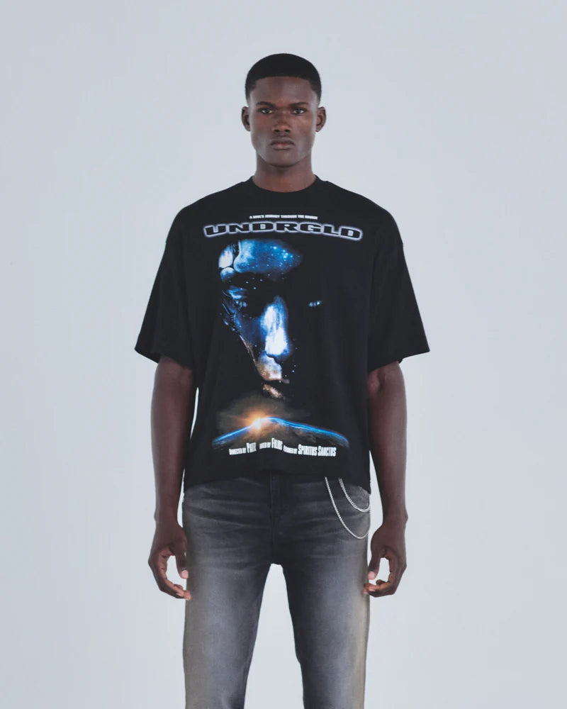 Undergold Holy State Journey Boxy Fit Tshirt Black