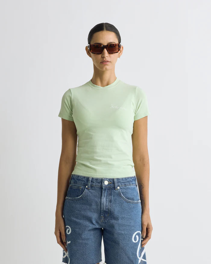 Undergold Riviera Basic Long Baby Tee Green