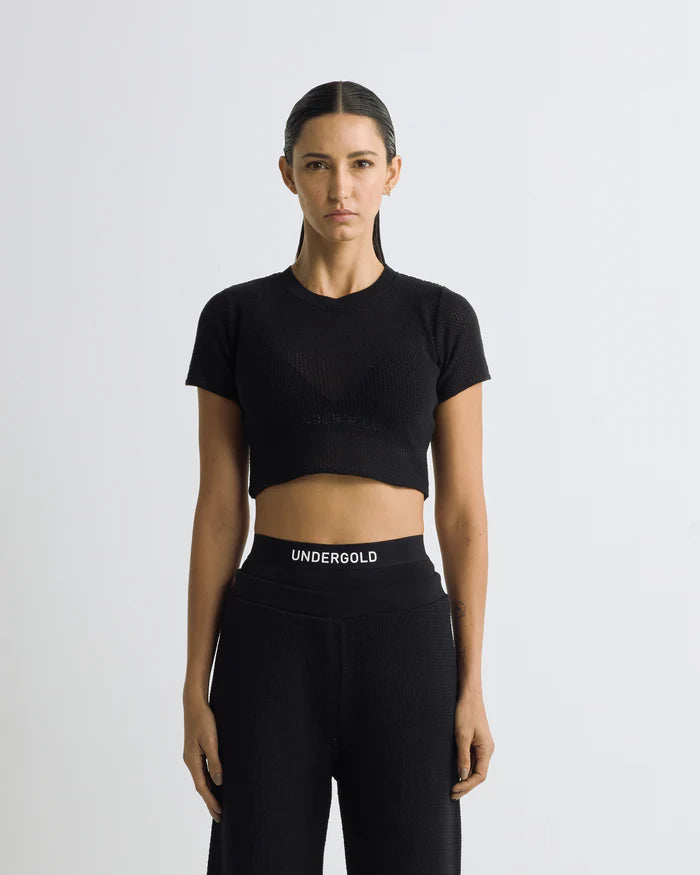 Undergold Basics Knit Baby Tee Black