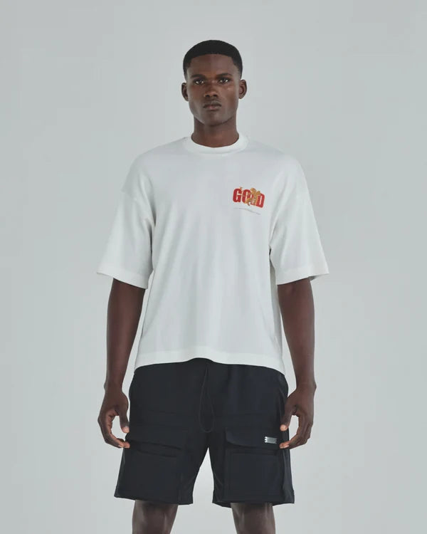 Undergold Revelation Gold Boxy Fit Tshirt White