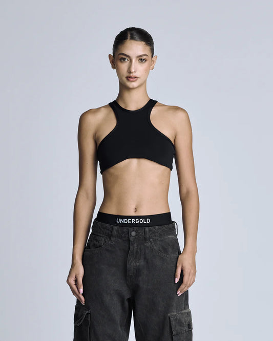 Undergold W Basics Halter Top Black