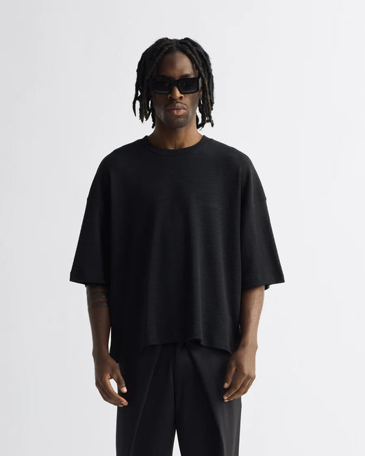 Undergold Basics Logo Textured Tshirt Black