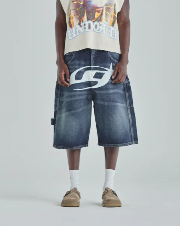 Undergold Act 1 UG Star Denim Jorts Medium Blue