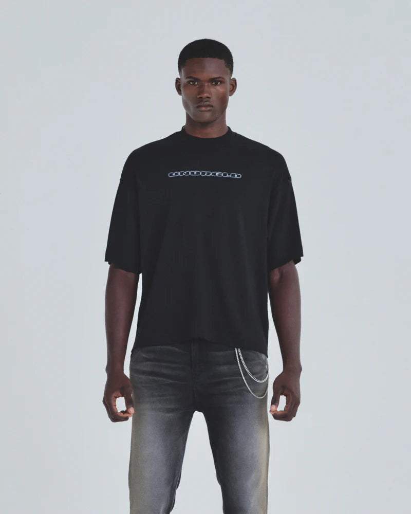 Undergold Holy State Head Noise Boxy Fit Tshirt Black