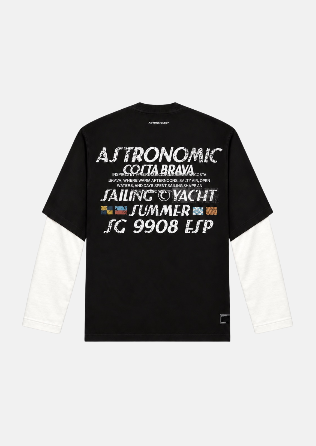 Astronomic Camiseta Doble Manga Yacht - Negro