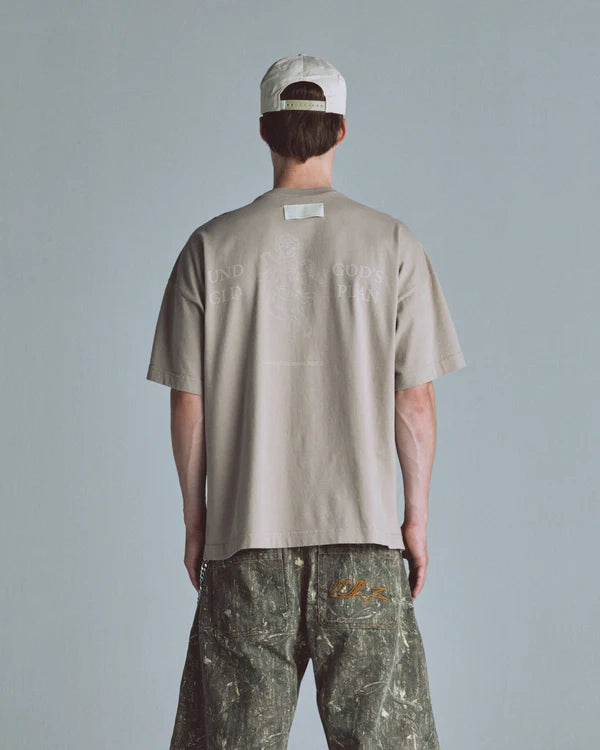 Undergold echoes god's plan tshirt light brown