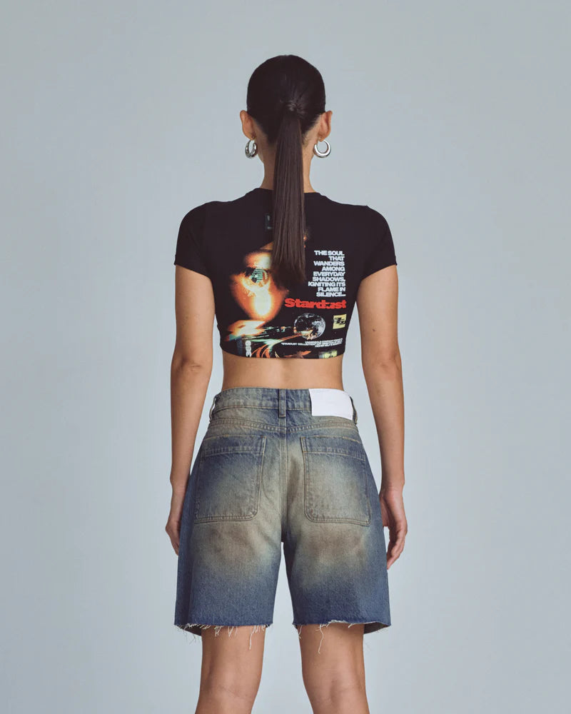 Undergold Stardust Night Drive Baby Tee Black