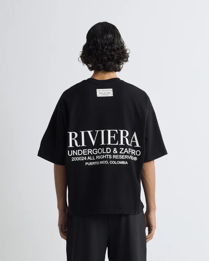 Undergold Riviera Fruit Angels Boxy Tshirt Black