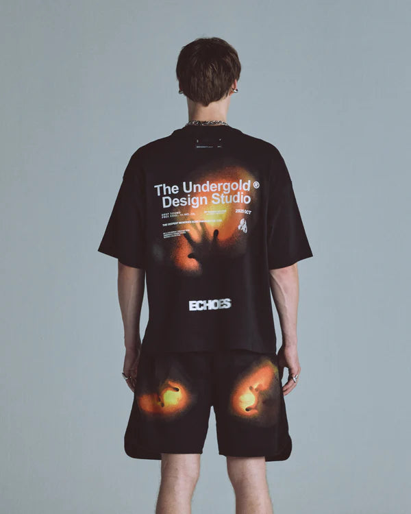 Undergold echoes pulse boxy fit tshirt black