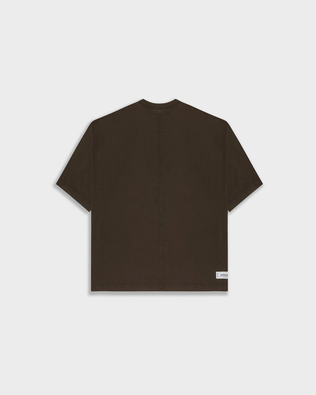 Monoic Camiseta Boxy Fit Básica - Café Chocolate Oscuro