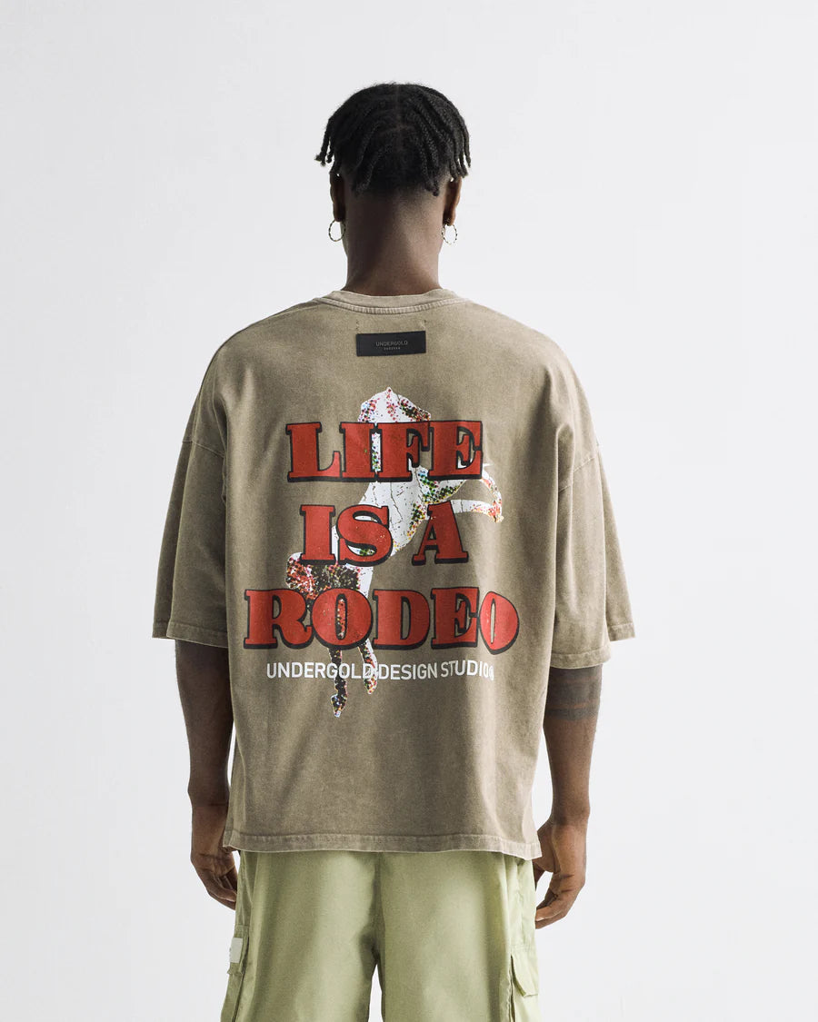 Undergold Rodeo Circus Boxy Washed brown T-shirt