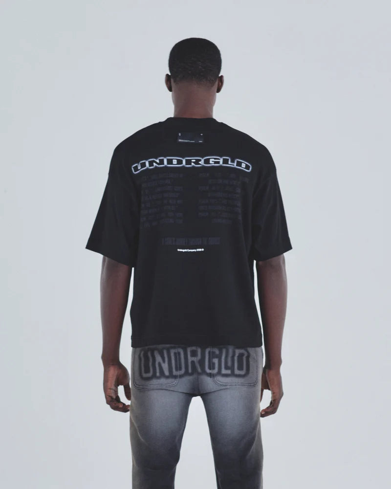 Undergold Holy State Journey Boxy Fit Tshirt Black