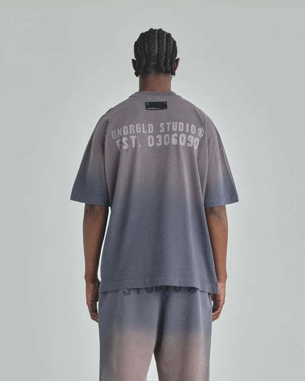 Undergold Spring Worn Logo Tshirt Sandblast Gray