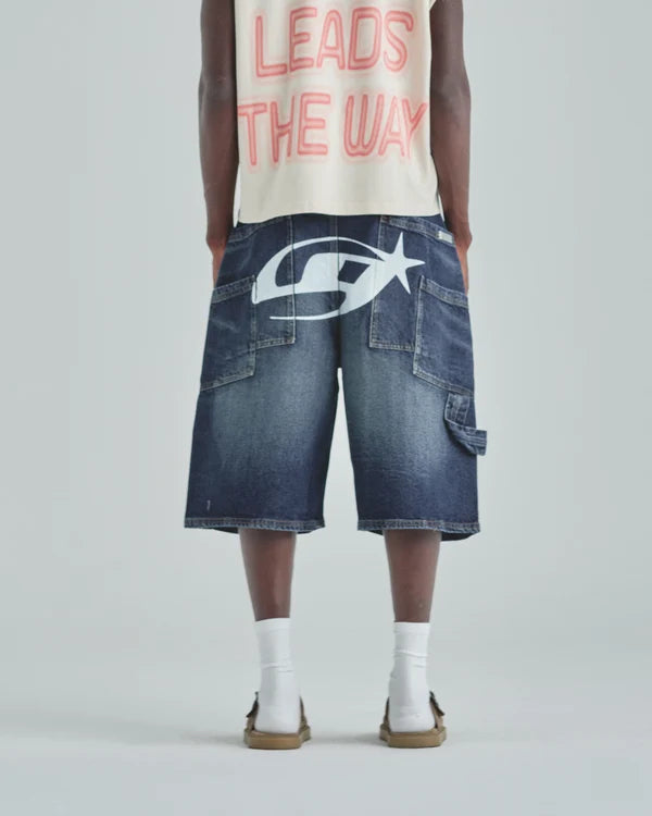 Undergold Act 1 UG Star Denim Jorts Medium Blue