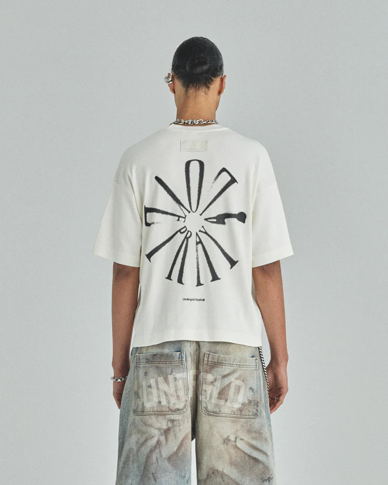 Undergold Spring Pray 4 Love Boxy Fit Tshirt White