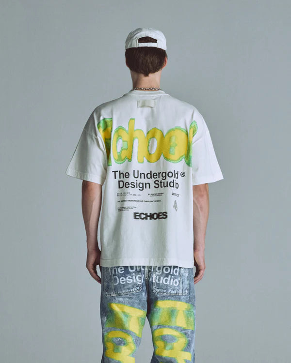 Undergold echoes echo tshirt white