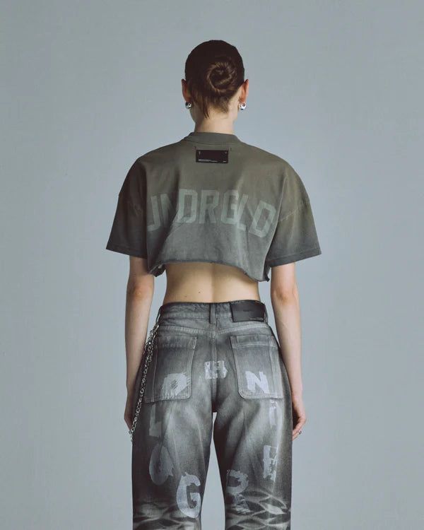 Undergold echoes undrgld crop top faded olive