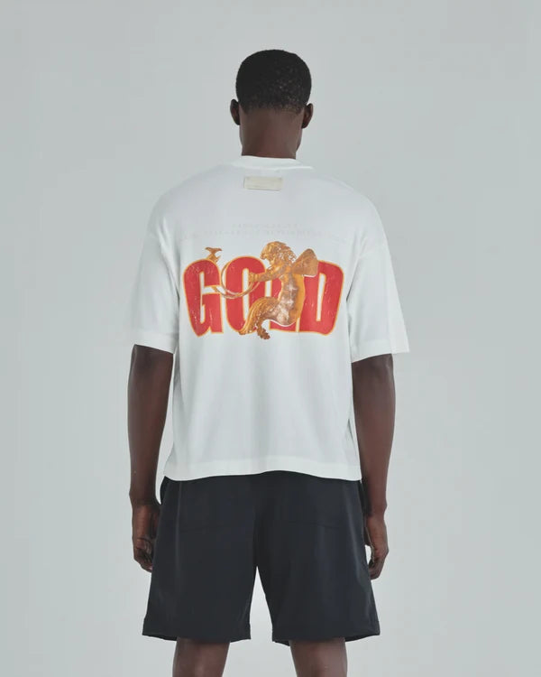 Undergold Revelation Gold Boxy Fit Tshirt White