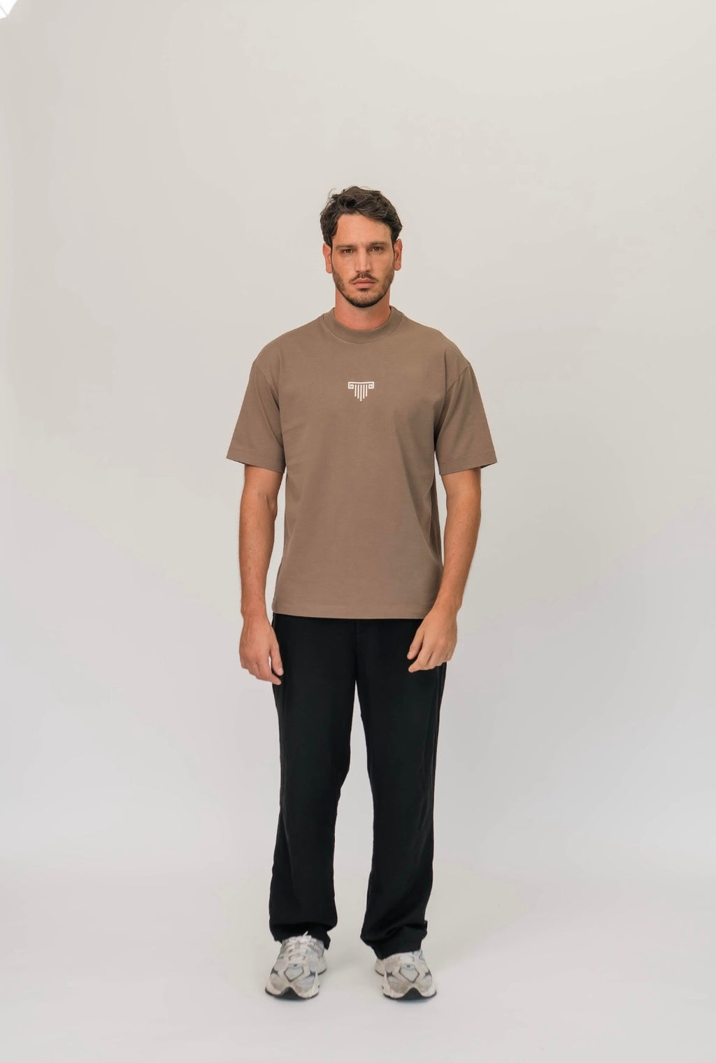 Artdist emblem taupe t shirt