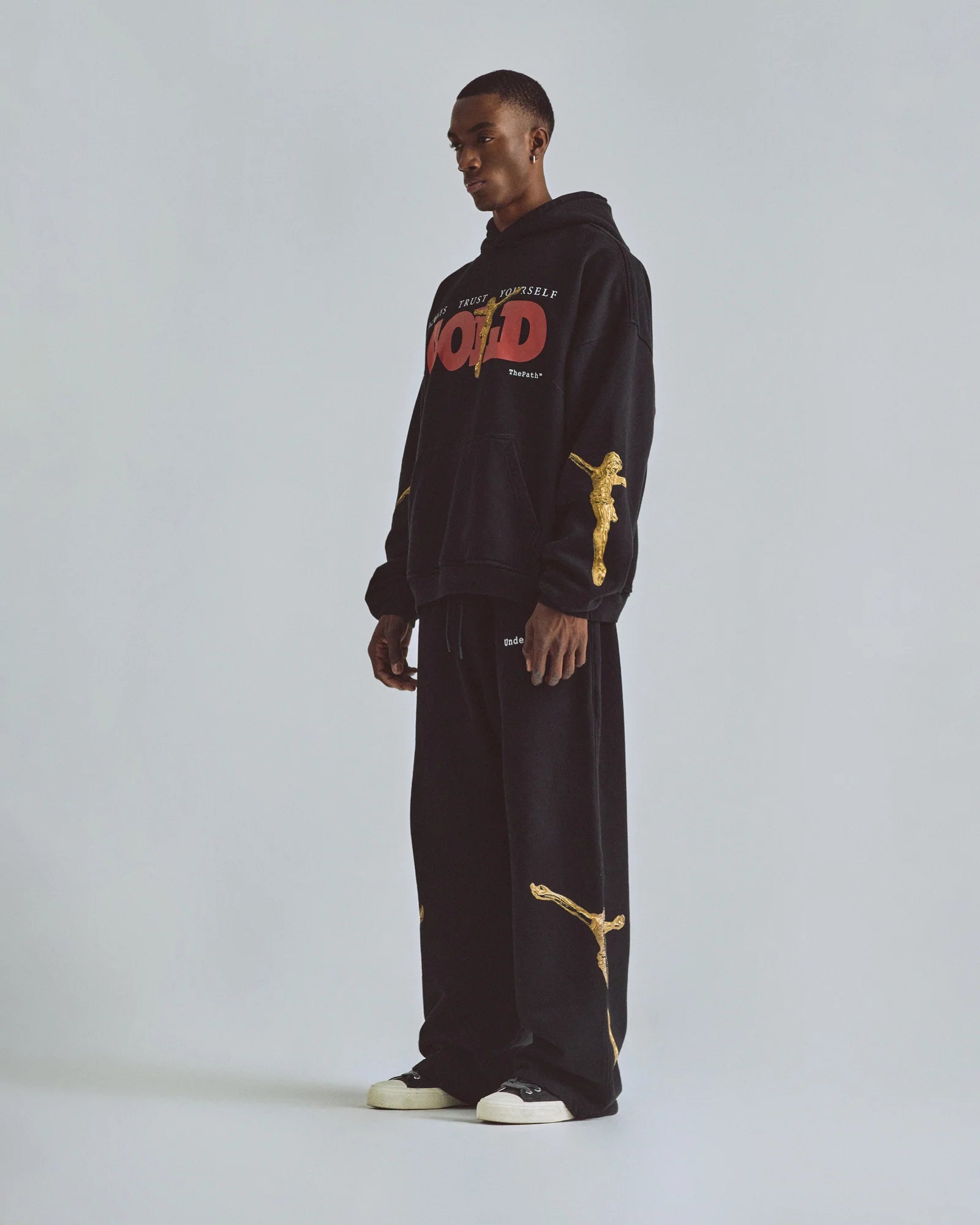 Undergold The Path Golden Christ Straightpants Black