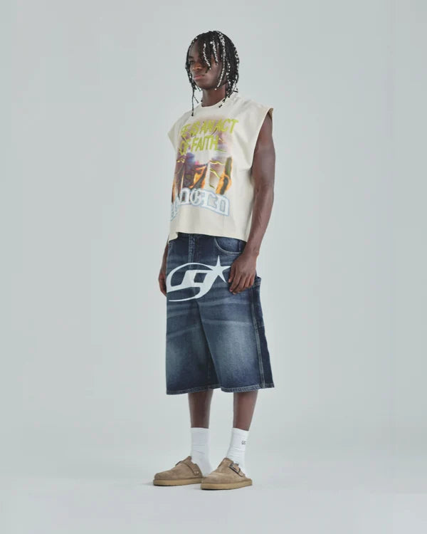 Undergold Act 1 UG Star Denim Jorts Medium Blue