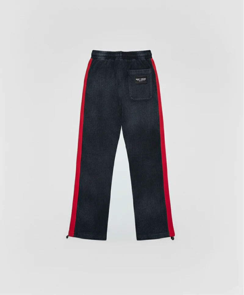 Saint Theory Pants Evangelium Black Acidwash Red