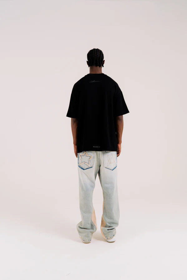 Aurum Black On Black Line T-Shirt