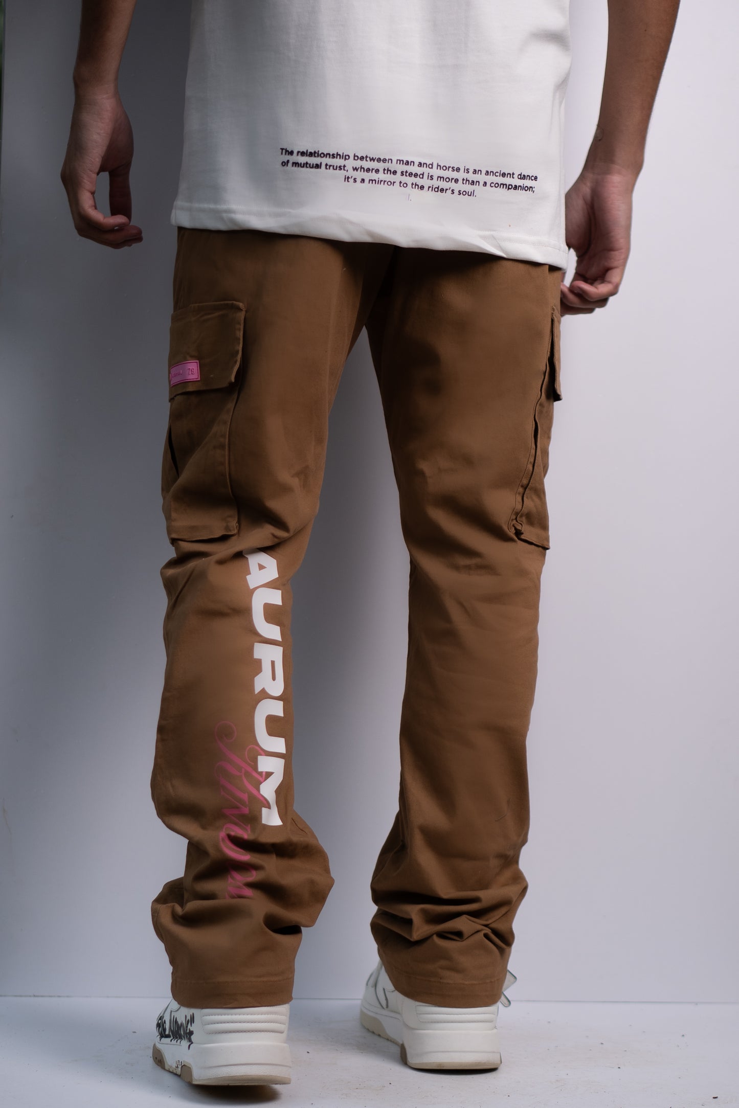 AURUM CARGO KAKI MOCHA WILD PANTS