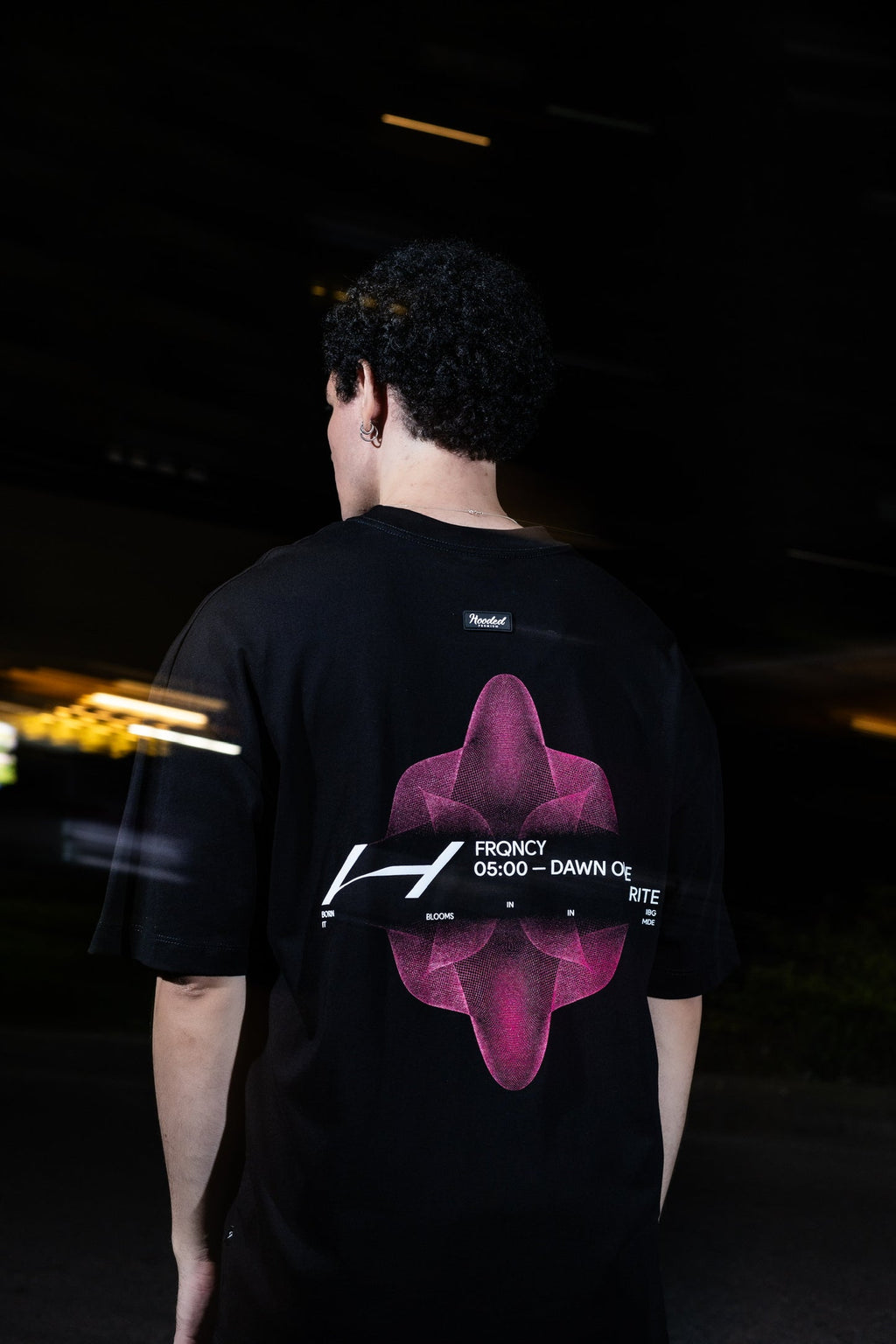Hooded Frqncy Pink T-Shirt HCA194