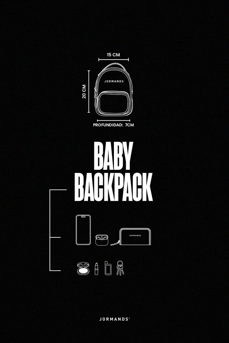 Jormands Black baby backpack
