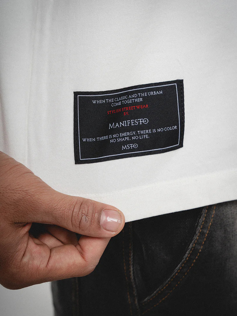 Manifesto Camiseta Oversize Basica Marfil