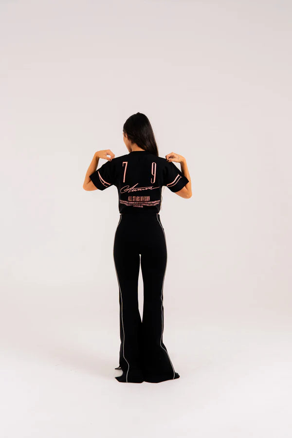 Aurum Black Stardust Crop Top