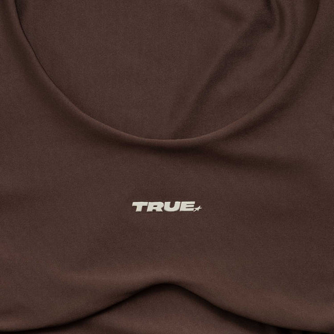 True Bold-Cut Asymmetric Bodysuit - Brown