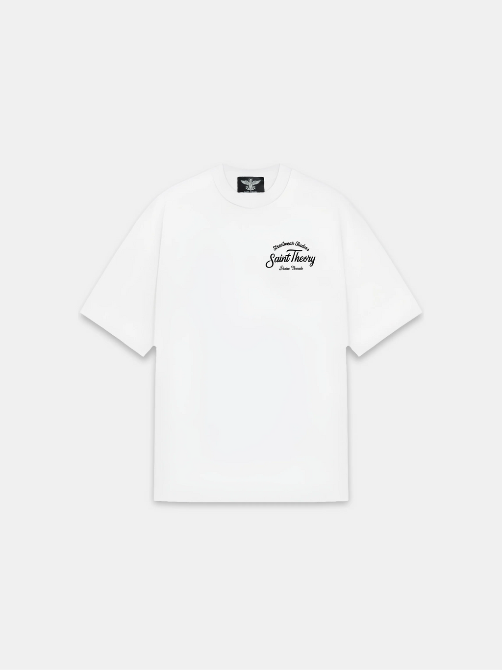 Saint Theory camiseta streetwear studios blanco negro