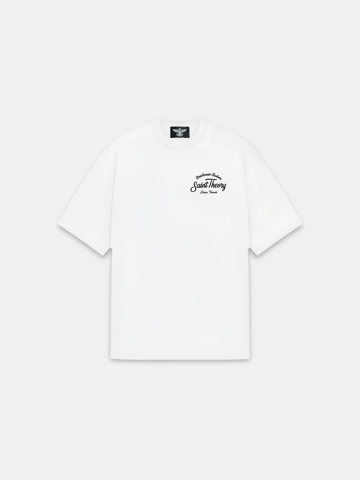 Saint Theory camiseta streetwear studios blanco negro