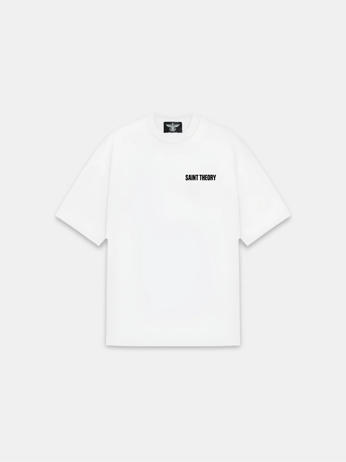 Saint Theory camiseta hilos divinos blanco negro line new