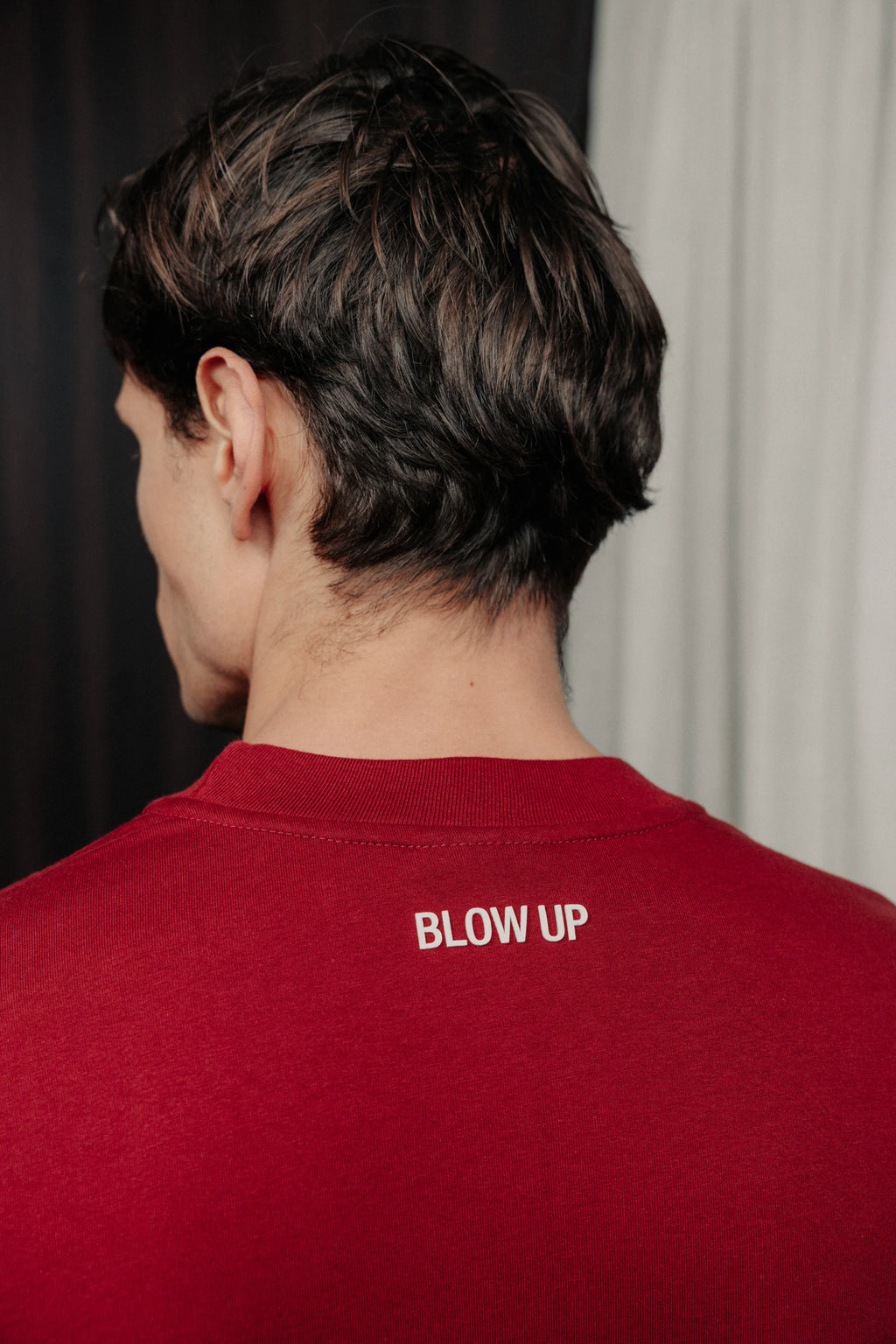 Blow up Loose fit t-shirt red wine in cotton CLF6-3003