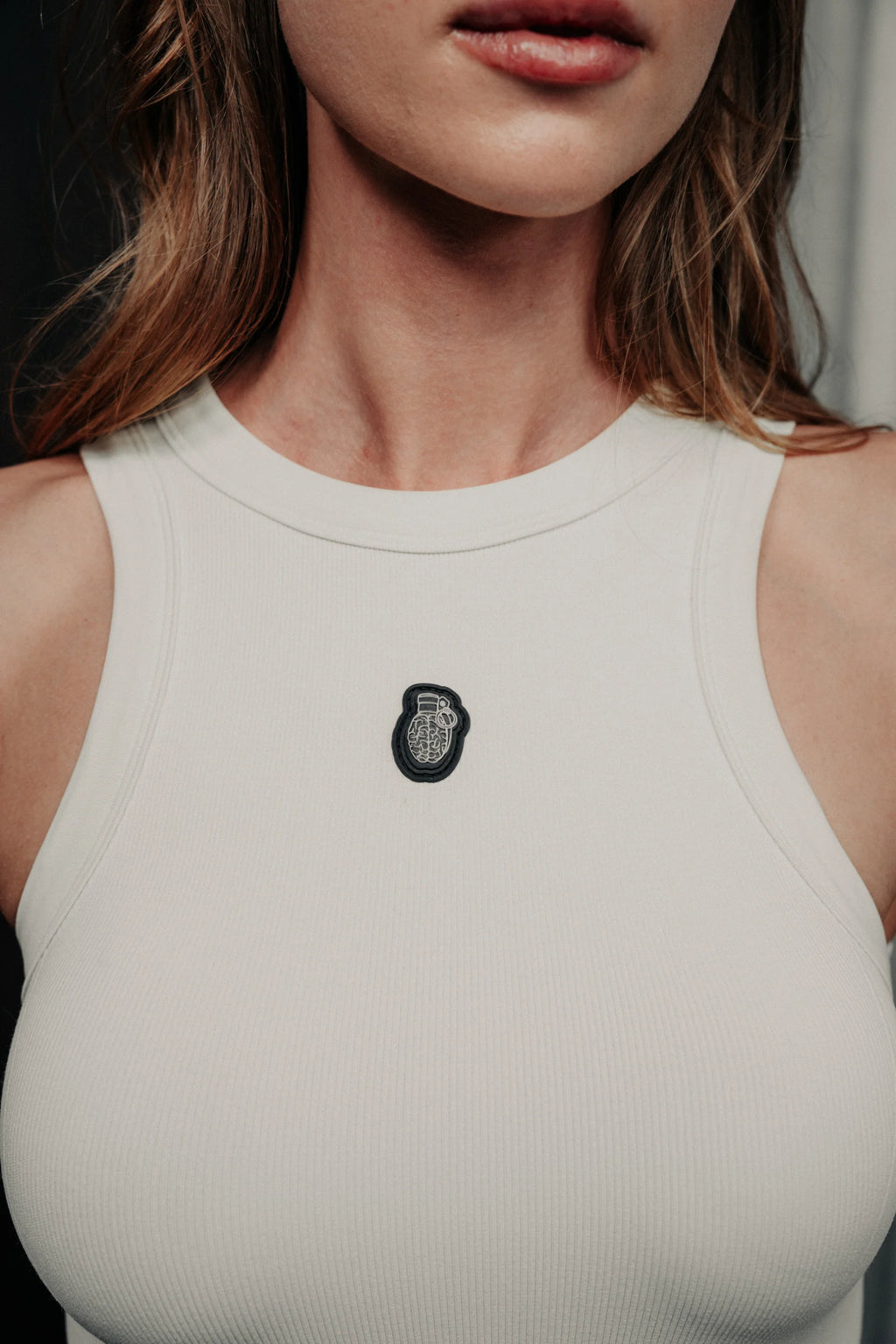 Blow up Sleeveless bodysuit ivory