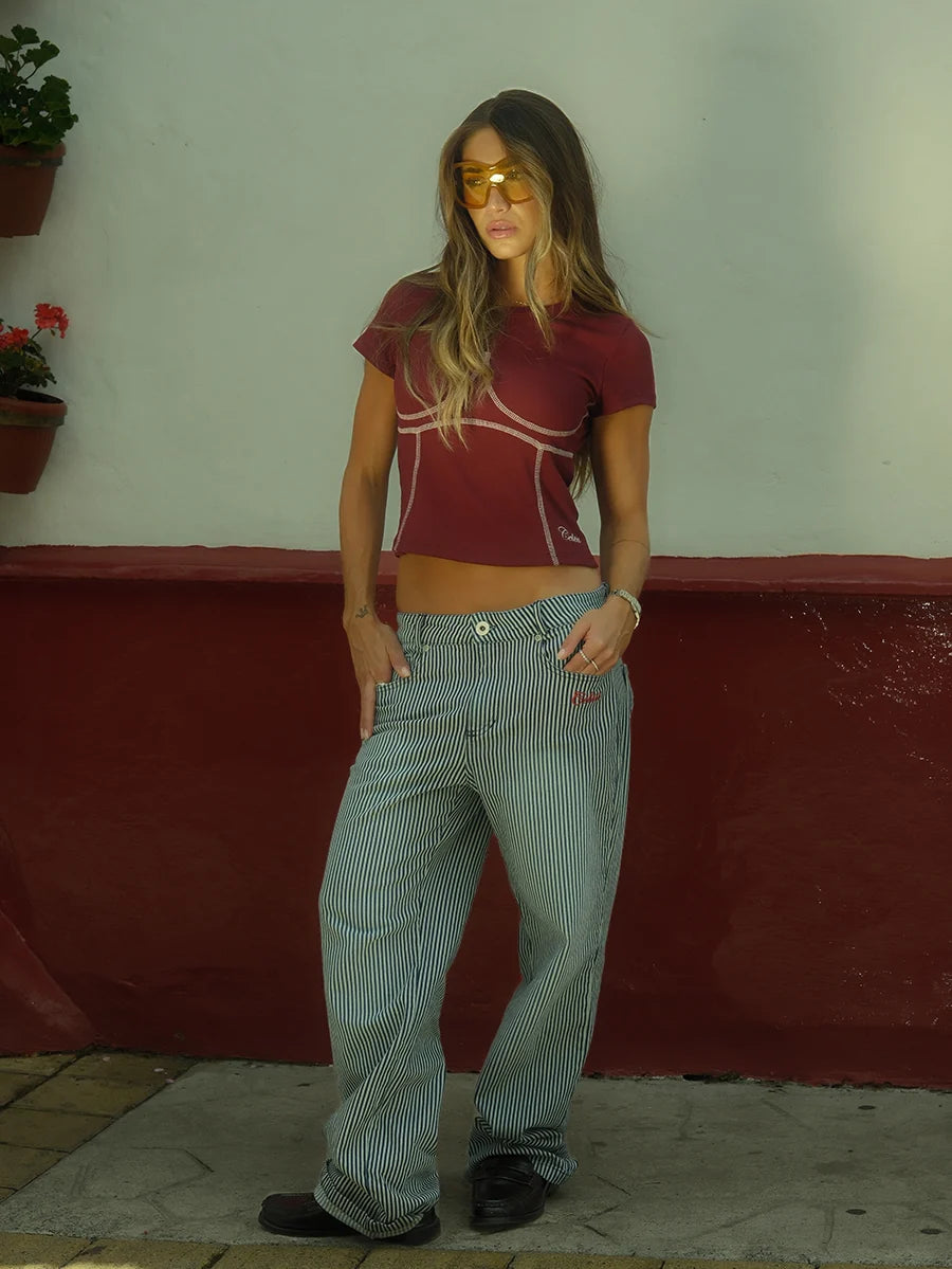 Celeit frame tee burgundy