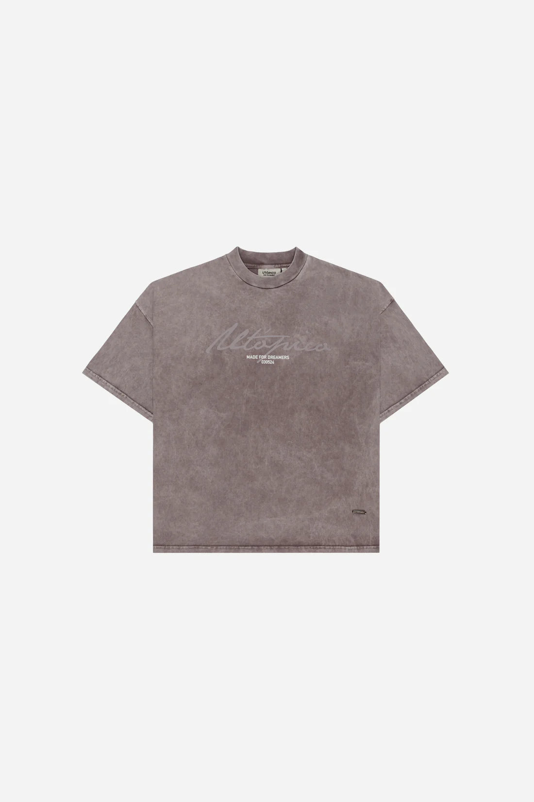 Utópico Camiseta Oversized - Moca