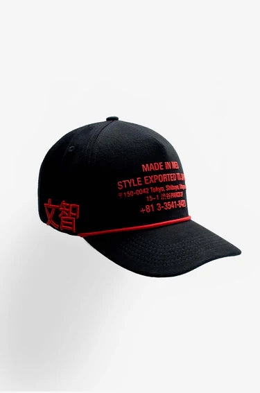 Culturewise Gorra Negra Rojo Japan CWCAP-JAP02