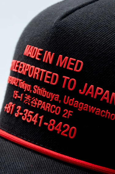 Culturewise Gorra Negra Rojo Japan CWCAP-JAP02