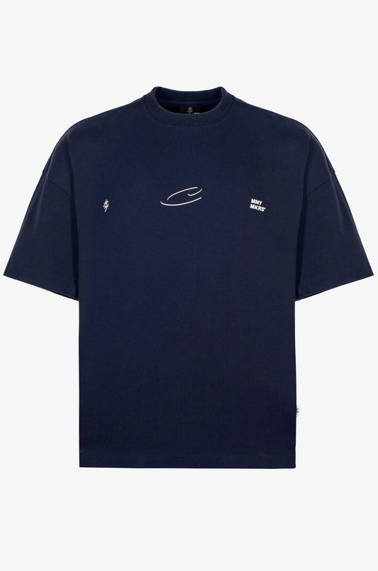 Money makers camiseta oversize flame azul