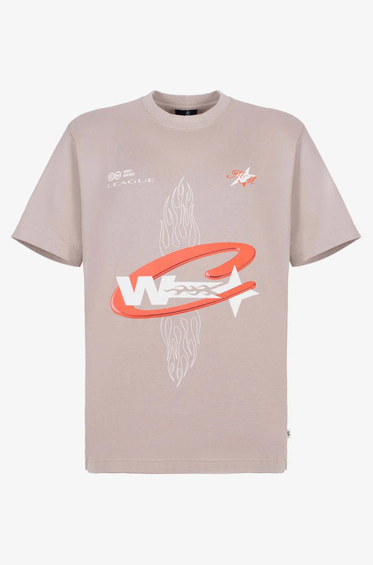 Money makers camiseta regular flame beige