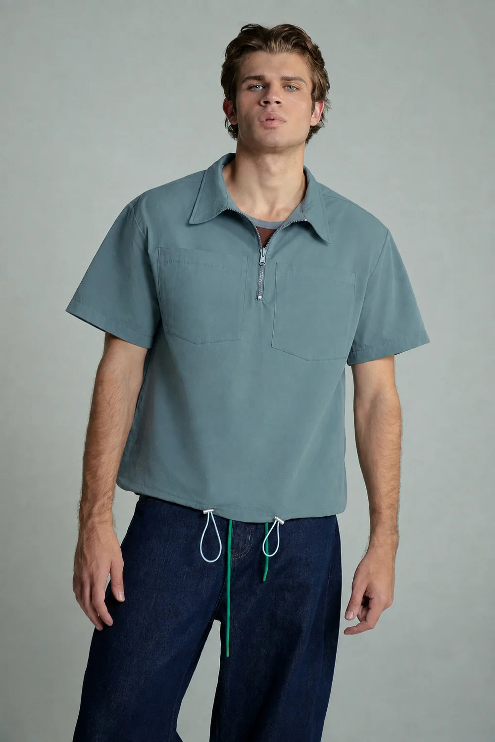 Diez Camisa Con Cierre Frontal
