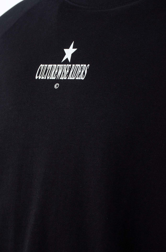 Culturewise camiseta oversize manga larga racing negro CWQ3OVERSLV